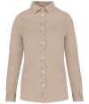 NS503 Native Spirit Ladies Washed Long Sleeve Shirt Washed Linen colour image